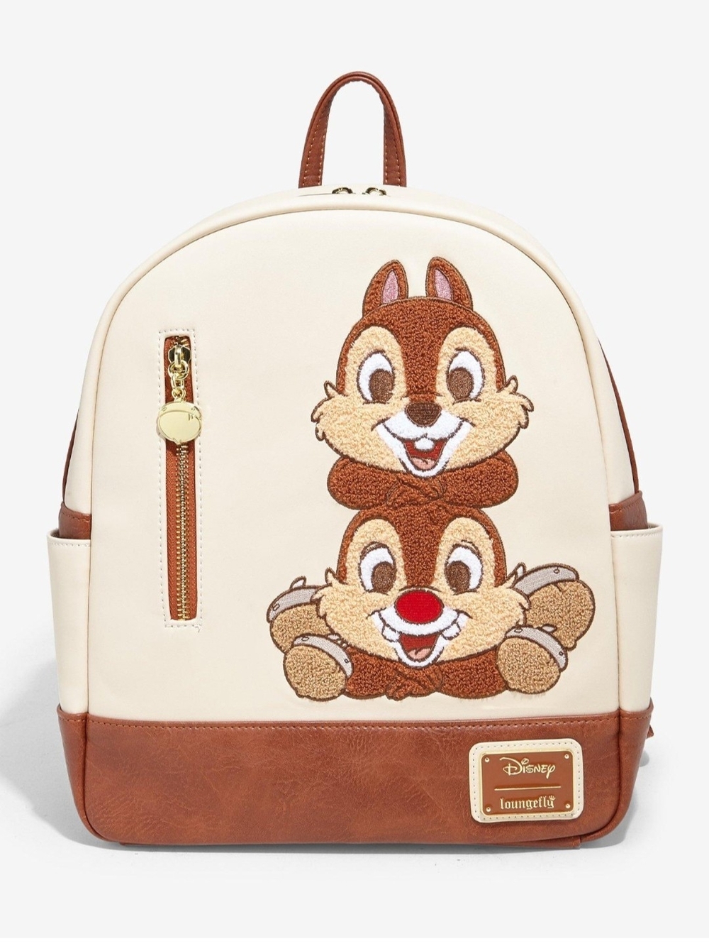 NWT Loungefly Disney Chip & Dale Chenille Patch Mini Backpack